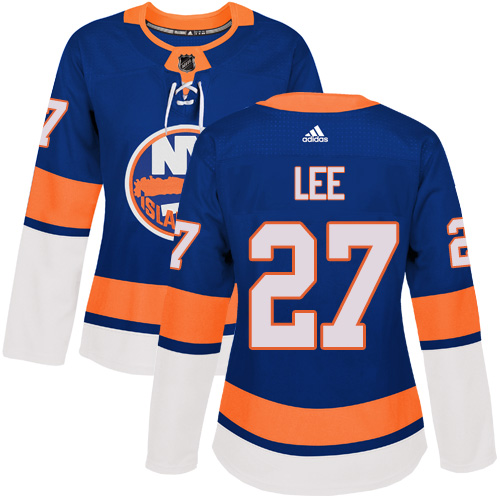 Adidas New York Islanders #27 Anders Lee Royal Blue Home Authentic Women Stitched NHL Jersey